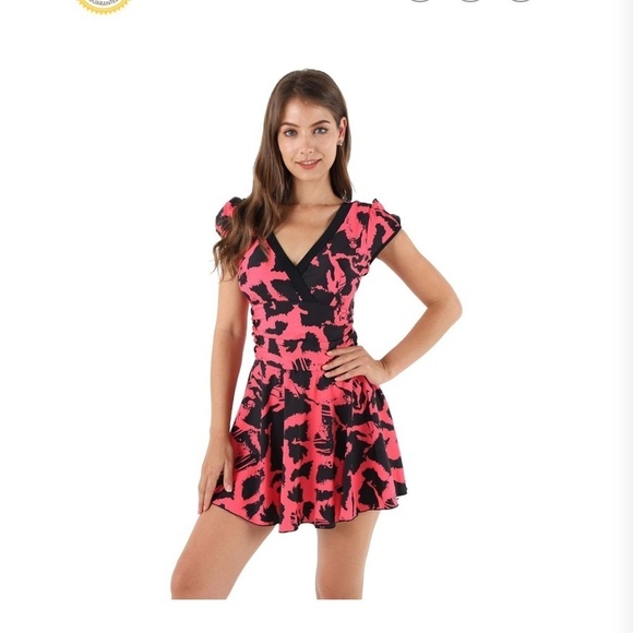 One Piece High Waist Elastic Shaping Body Floral Bathing Suit with Boyshort - Picture 3 of 9